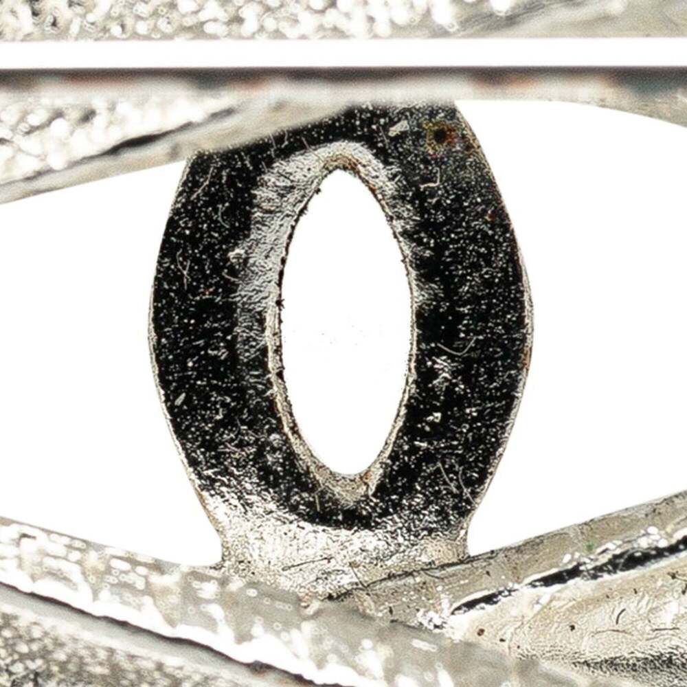 CHANEL Vintage Silver Logo Brooch - Picture 6 of 7